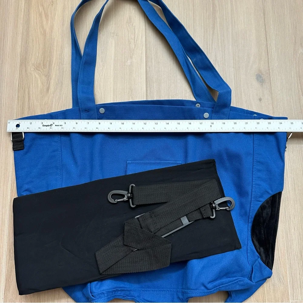 Pet Soft Travel Carrier Tote XL Bag 16-30 lbs Crossbody Strap Dog Cat Blue NEW